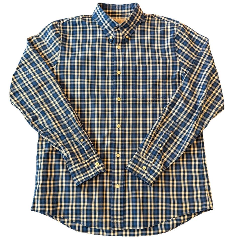 Jack Spade Warren Street Blue Plaid Button Down Shirt Men’s L/G 100% Cotton